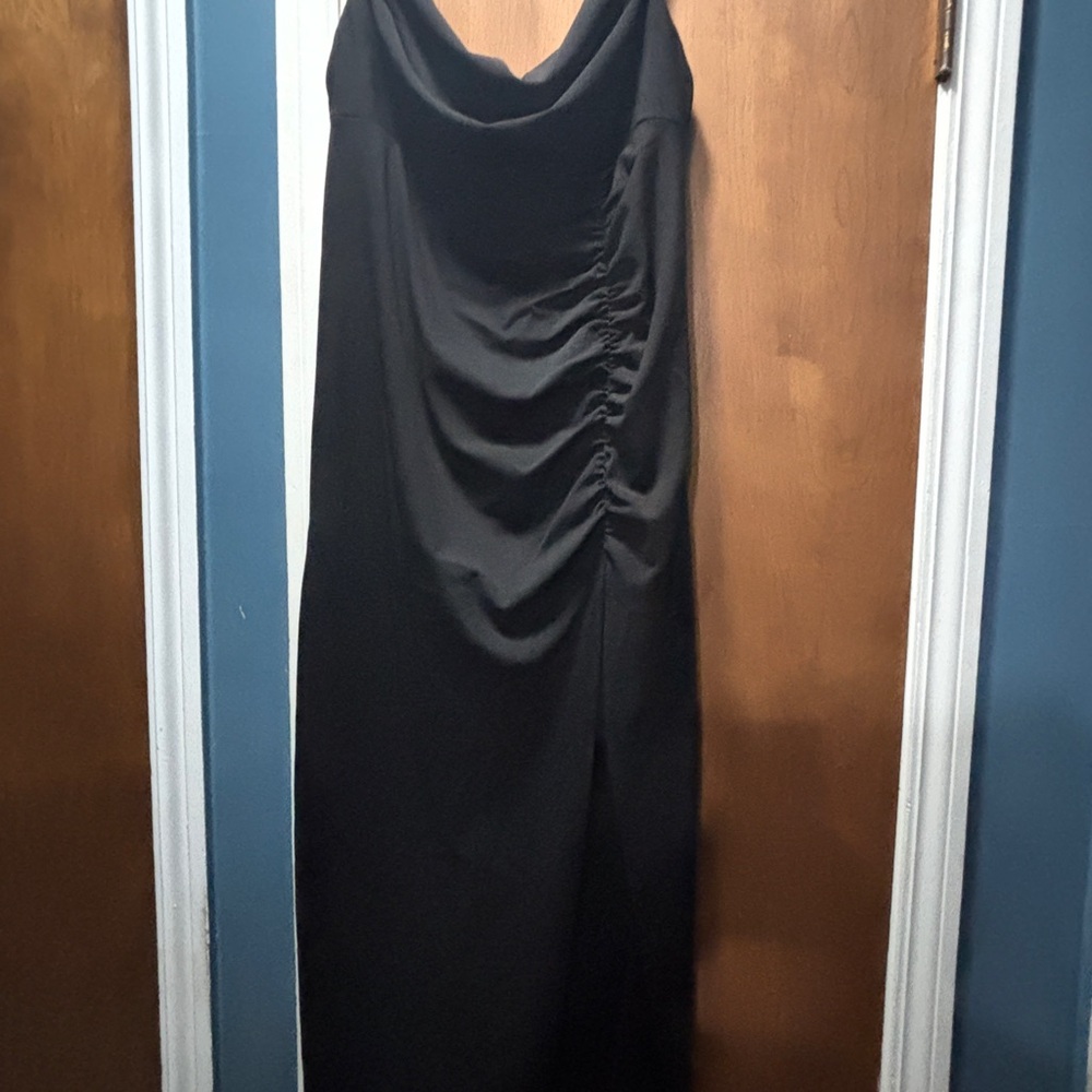 Emerald Sundae Strapless Black Dress